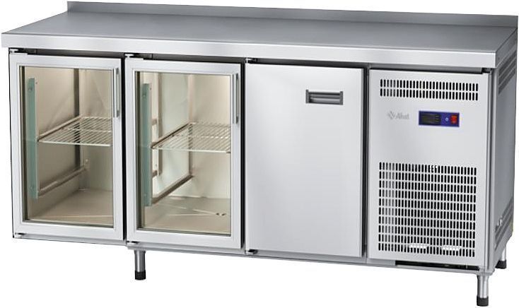 Стол холодильный низкотемпературный Abat СХН-70-02 с бортом (дверь, дверь-стекло, дверь-стекло)