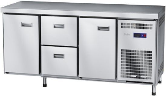 Стол холодильный среднетемпературный Abat СХС-60-02 без борта (дверь, ящики 1/2, дверь)