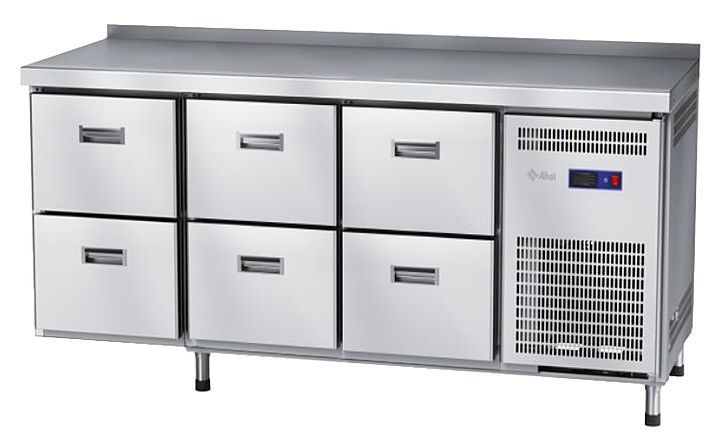 Стол холодильный низкотемпературный Abat СХН-70-02 с бортом (ящики 1/2, ящики 1/2, ящики 1/2) - 0
