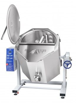 Котел варочный Abat КПЭМ-160-ОМР-ВК со сливным краном и функциями перемешивания