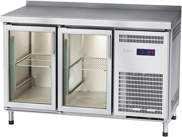Стол холодильный низкотемпературный Abat СХН-60-01 с бортом (дверь-стекло, дверь-стекло)