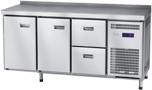Стол холодильный среднетемпературный Abat СХС-70-02 с бортом (ящики 1/2, дверь, дверь)