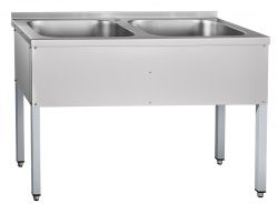 Ванна моечная двухсекционная Abat ВМП-6-2-5РЧ (каркас крашеный)