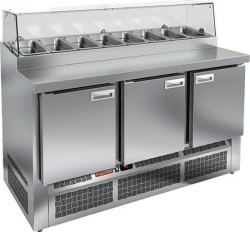 Стол для пиццы Hicold PZE2-111GN (1/6) стекло