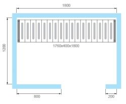 Комплект стеллажей 5 ярусов для холодильной камеры КХН-4,41 Polair