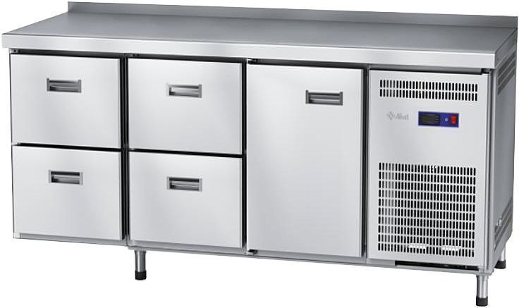 Стол холодильный низкотемпературный Abat СХН-60-02 с бортом (дверь, ящики 1/2, ящики 1/2)