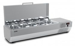 Витрина холодильная Carboma A30 SM 1,2 с крышкой (5 GN1/4) Iki