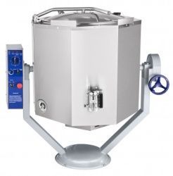 Котел пищеварочный Abat КПЭМ-160-ОМР со сливным краном и функциями перемешивания