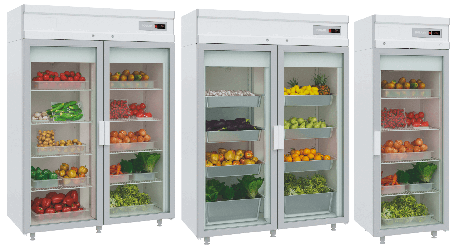 Новинка POLAIR: холодильные шкафы со стеклянными дверьми без канапе