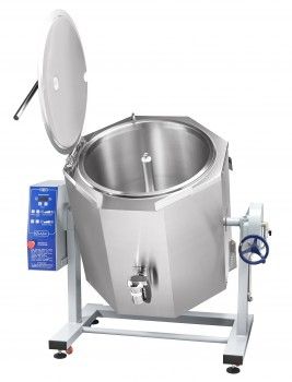 Котел варочный Abat КПЭМ-160-ОМР-ВК со сливным краном и функциями перемешивания