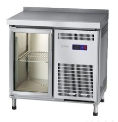 Стол холодильный низкотемпературный Abat СХН-70 с бортом (дверь-стекло)