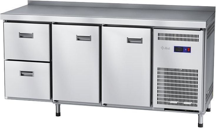 Стол холодильный низкотемпературный Abat СХН-60-02 с бортом (дверь, дверь, ящики 1/2)