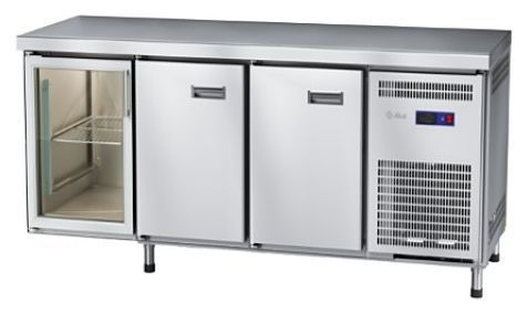 Стол холодильный среднетемпературный Abat СХС-60-02 без борта(дверь, дверь, дверь-стекло)