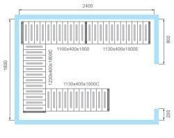Комплект стеллажей 3 яруса для холодильной камеры КХН-8,81 Polair вариант 2