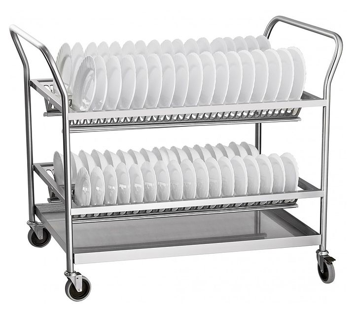 Тележка для сушки тарелок Abat ТСТ-100-4 (1000мм)  140 тарелок, вся нерж. (модель 2019)