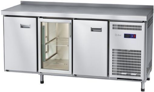 Стол холодильный среднетемпературный Abat СХС-70-02 с бортом (дверь, дверь-стекло, дверь)