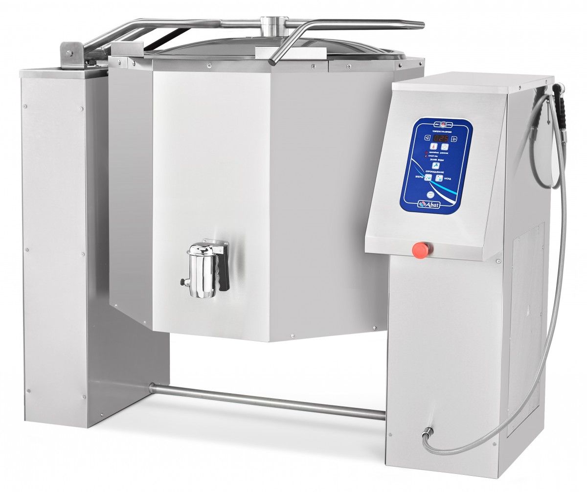 Котел пищеварочный Abat КПЭМ-160-О со сливным краном - 0