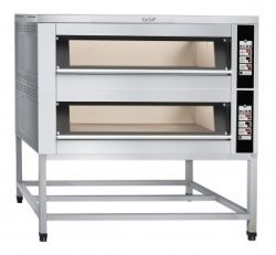 Пекарский электрический шкаф Abat ЭШП-2-01КП 3EN Super с каменным подом и функцией пароувлажнени