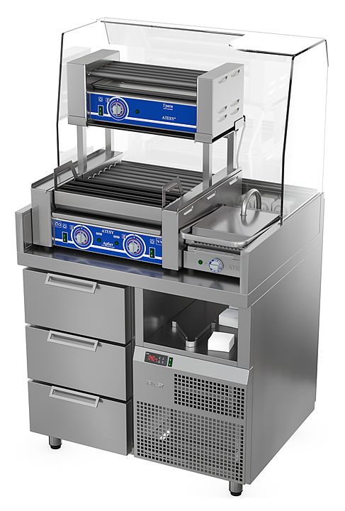 Станция для бургеров и хот-догов Atesy Бавария БХС - 900.700-02 плюс