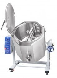 Котел варочный Abat КПЭМ-160-ОМР-ВК со сливным краном и функциями перемешивания