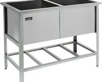 Ванна моечная двухсекционная сварная Кобор ВМС/2-100/53/430 - 1