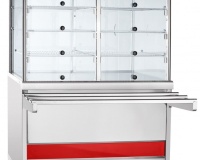 Прилавок-витрина нейтральный Abat ПВН-70КМ (три полки, 1120 мм) - 1