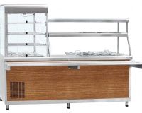 Прилавок-витрина холодильный Abat ПВХМ-70КМУ кашир. витрина слева, 2275 мм - 1