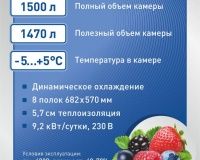 Шкаф холодильный Abat ШХ-1,4-01 нерж. - 2