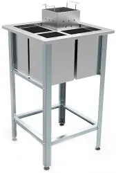 Ванна моечная для мойки яиц сварная Кобор ВМЯ/1-53/53/430