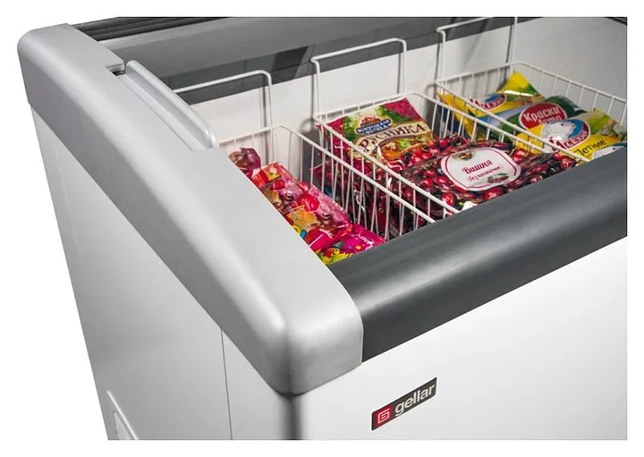 Ларь морозильный с гнутым стеклом Frostor Gellar FG 350 E серый