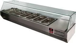 Витрина холодильная настольная Polair VT3V-G (1&#47;3) со стеклянным защитным колпаком