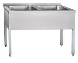 Ванна моечная двухсекционная Abat ВМП-6-2-5РЧ (каркас крашеный)