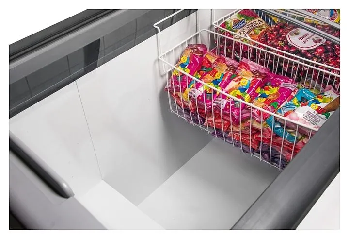 Ларь морозильный с гнутым стеклом Frostor Gellar FG 350 E серый