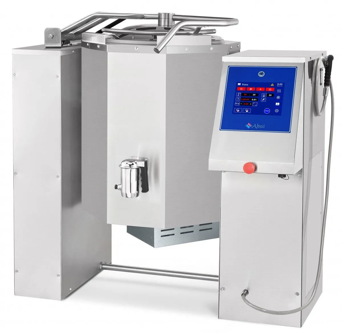 Котел пищеварочный Abat КПЭМ-60-ОМП со сливным краном (опрокидывание, перемешивание и охлаждение) - 0