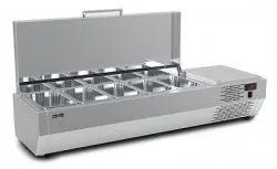 Витрина холодильная Carboma A30 SM 1,2 с крышкой (5 GN1/4) Iki