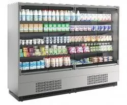 Горка холодильная Carboma FС20-07 VM 2,5-1 0030 Light Cube 2 фронт X0 (версия 2.0) (9006-9005)