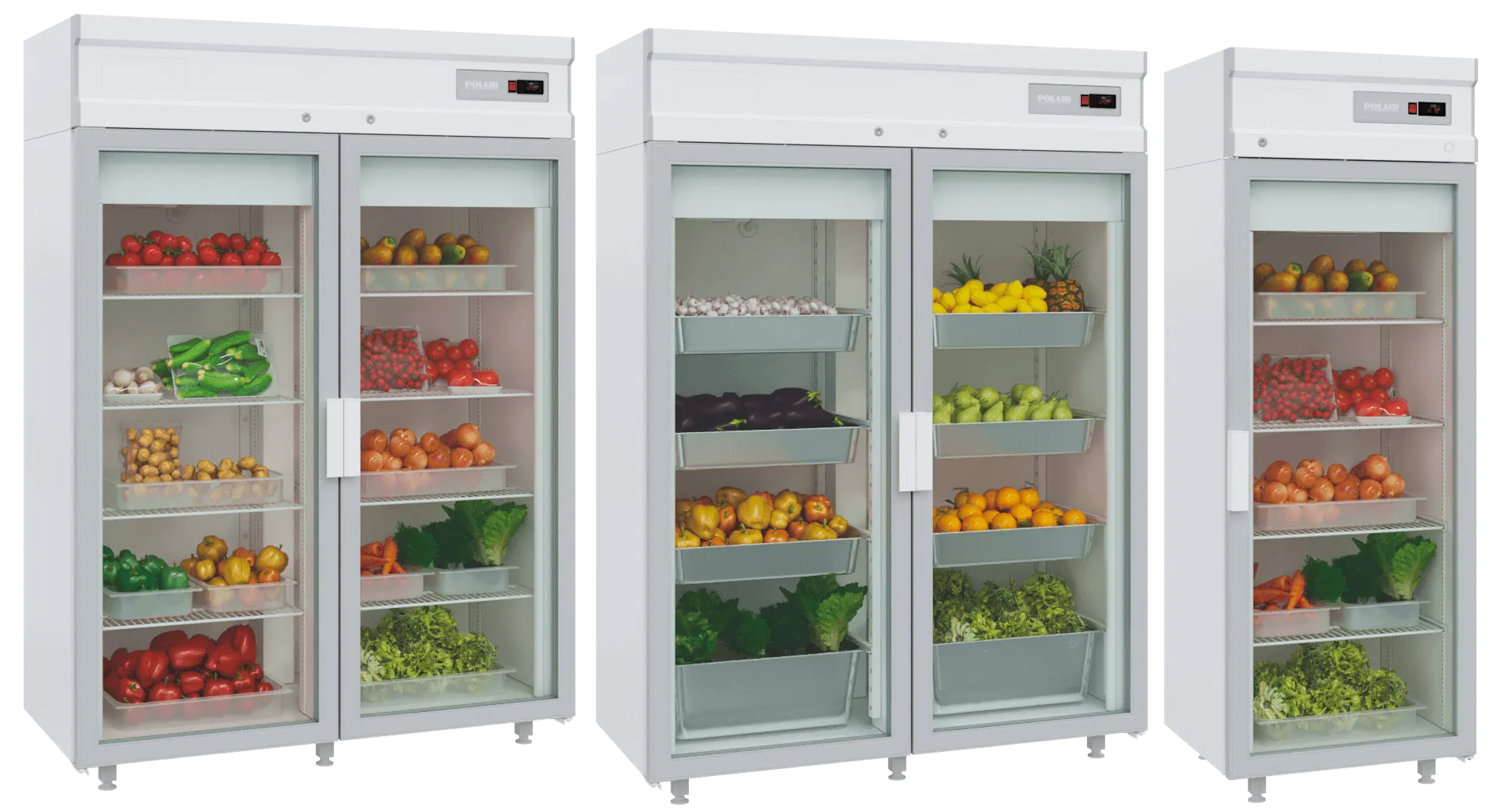 Новинка POLAIR: холодильные шкафы со стеклянными дверьми без канапе
