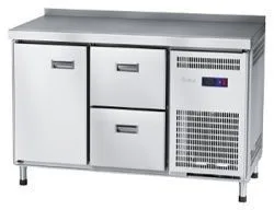 Стол холодильный среднетемпературный Abat СХС-60-01 с бортом (ящики 1/2, дверь)