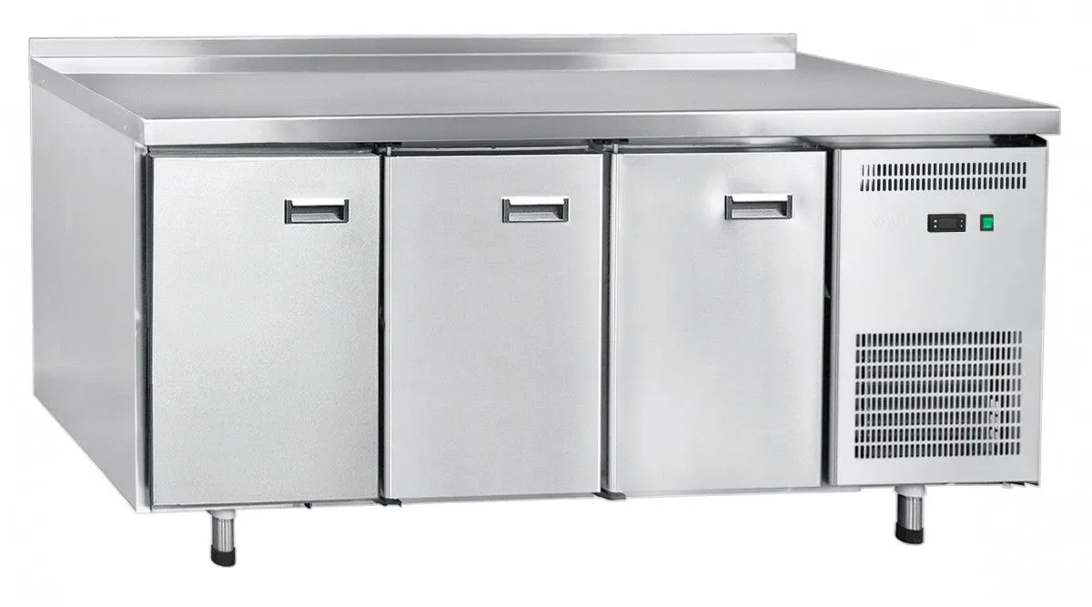 Стол холодильный низкотемпературный Abat СХН-70-02 с бортом (дверь, дверь, дверь) - 0