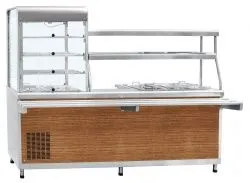 Прилавок-витрина холодильный Abat ПВХМ-70КМУ кашир. витрина слева, 2275 мм
