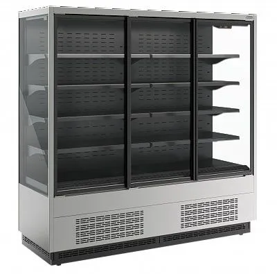 Горка холодильная Carboma FС20-07 VV 1,9-1 Standard Cube 2 фронт X1 (версия 2.0) (9006-9005) - 0