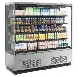 Горка холодильная Carboma FС20-07 VM 1,9-1 Light Cube 2 фронт X0 (версия 2.0) (9006-9005)