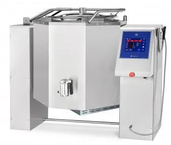 Котел пищеварочный Abat КПЭМ-250-ОМП со сливным краном (опрокидывание, перемешивание и охлаждение) - 0