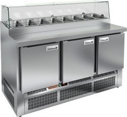 Стол для пиццы Hicold PZE2-111GN (1/6) стекло